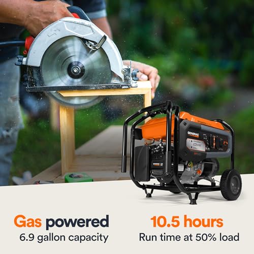 8,000-Watt Gas-Powered Portable Generator with Electric Start P907005