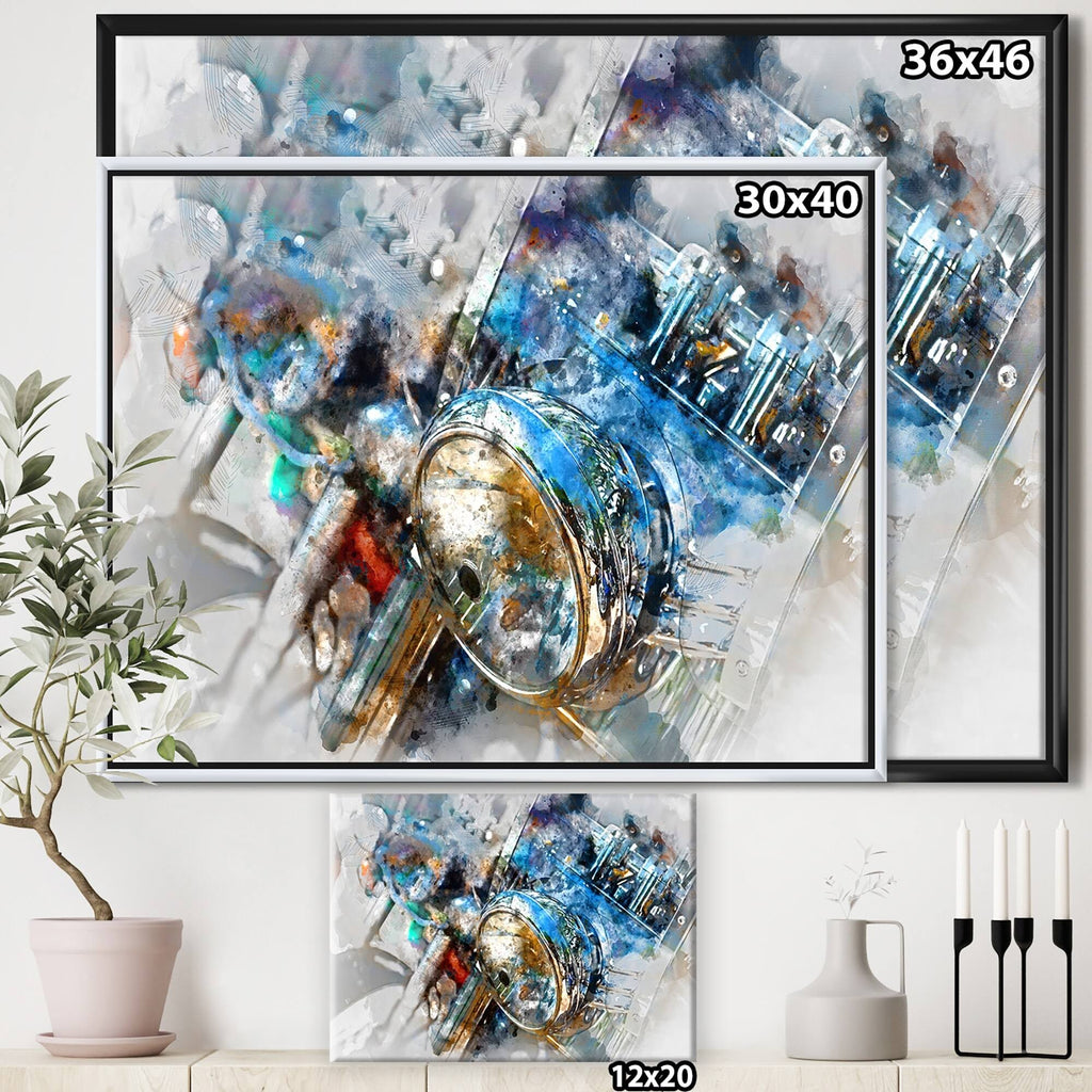Framed Canvas Art Print 20 in. Wide x 12 in. High Gold D660256