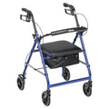 Blue 6 Wheel Rollator Walker with Padded Seat J833