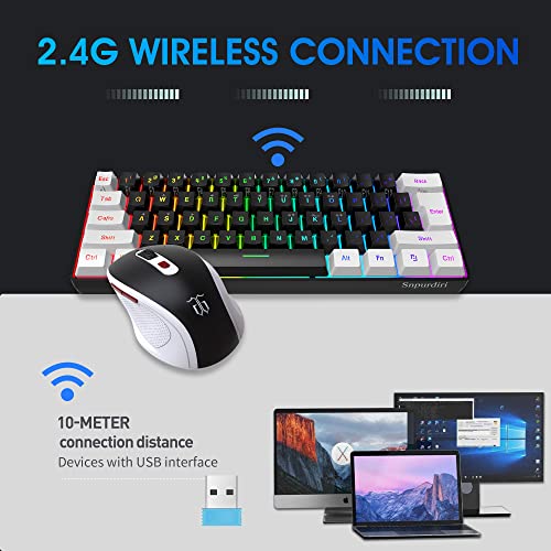 60% Wireless Gaming Keyboard and Mouse Combo J522