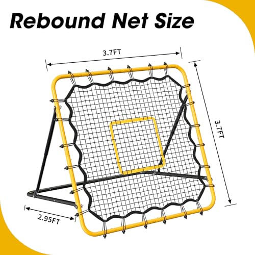 3.7×3.7FT Multi-Sport Training Rebound Net with Pitching Target X6345