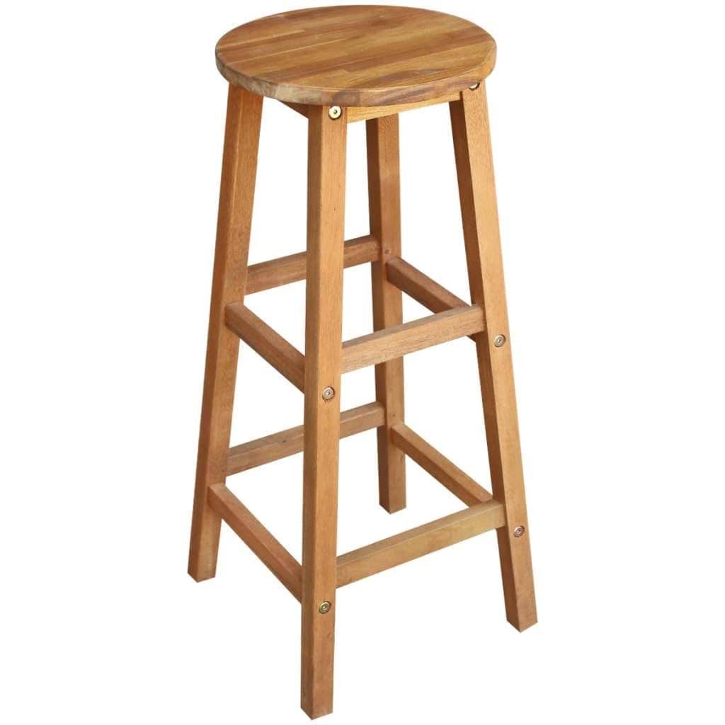 7 Pieces Solid Acacia Wood Bar Table and Stool Set P7838