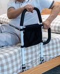 Heavy Duty 330lbs Bed Rails with Dual Padded Grab Bars & Storage Pocket L93607