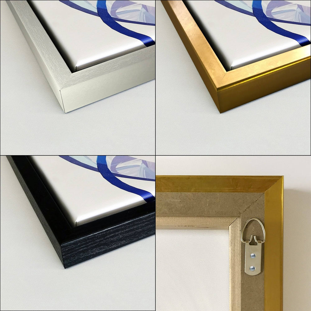 Framed Canvas Art Print 20 in. Wide x 12 in. High Gold D660256