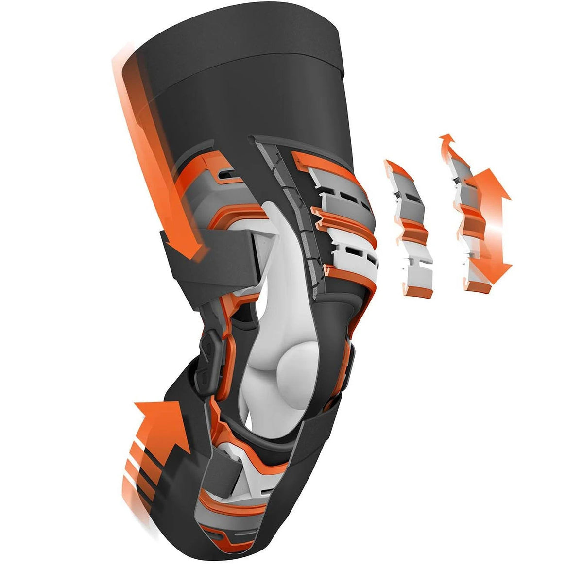 Black Left Medium Knee Brace U62056