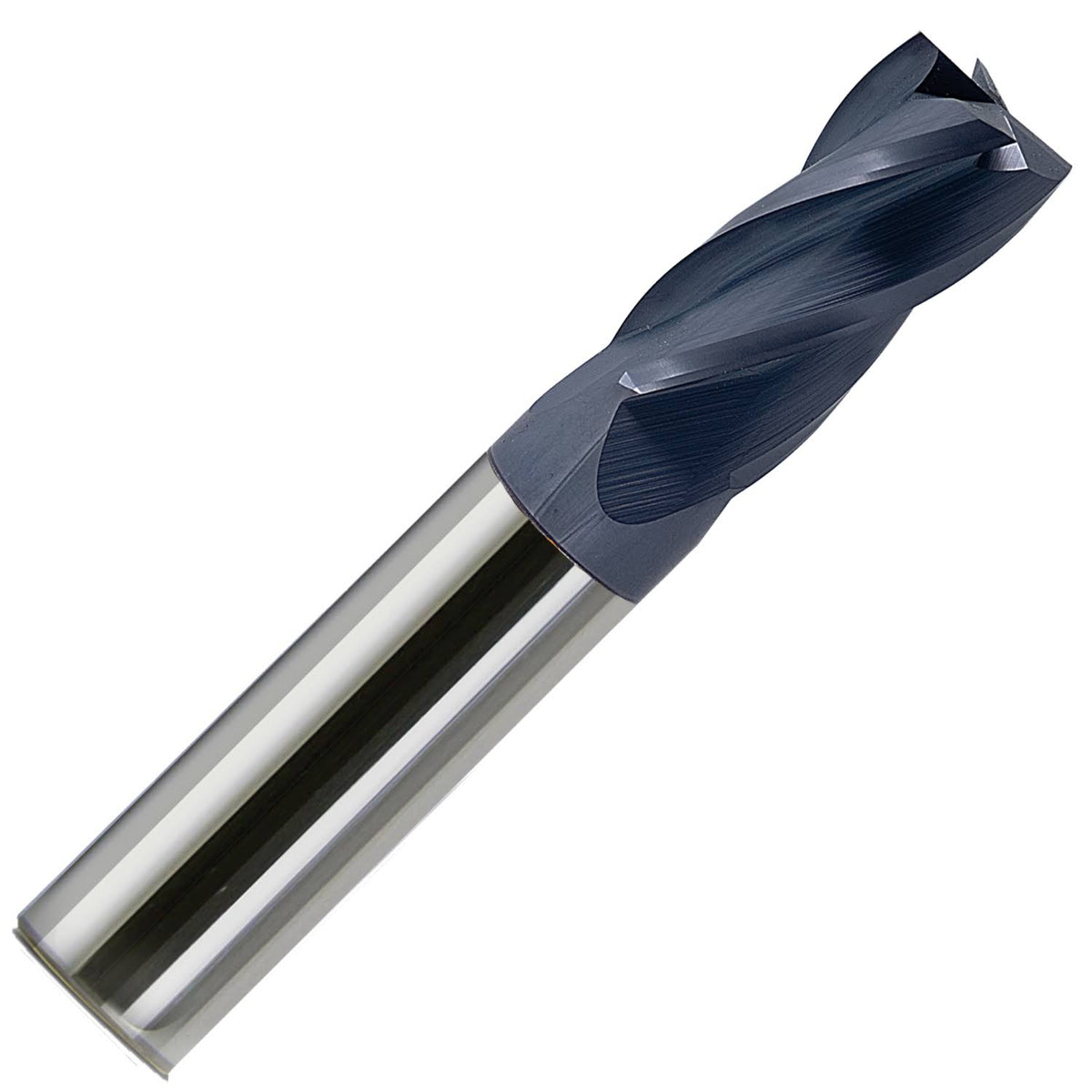 4 Flute Solid Carbide Single End Mill, AlTiN A726839