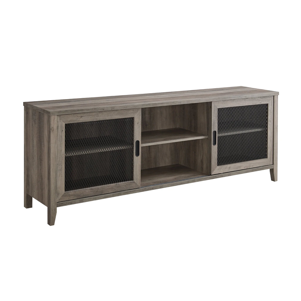 Grey Wash Sliding Door TV Stand Y503