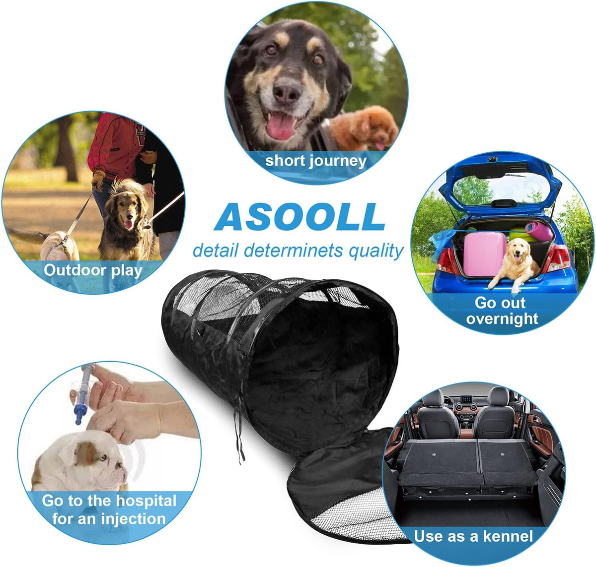 Large Foldable Waterproof Backseat Dog Car Seat Cover, Pack of 2 P392