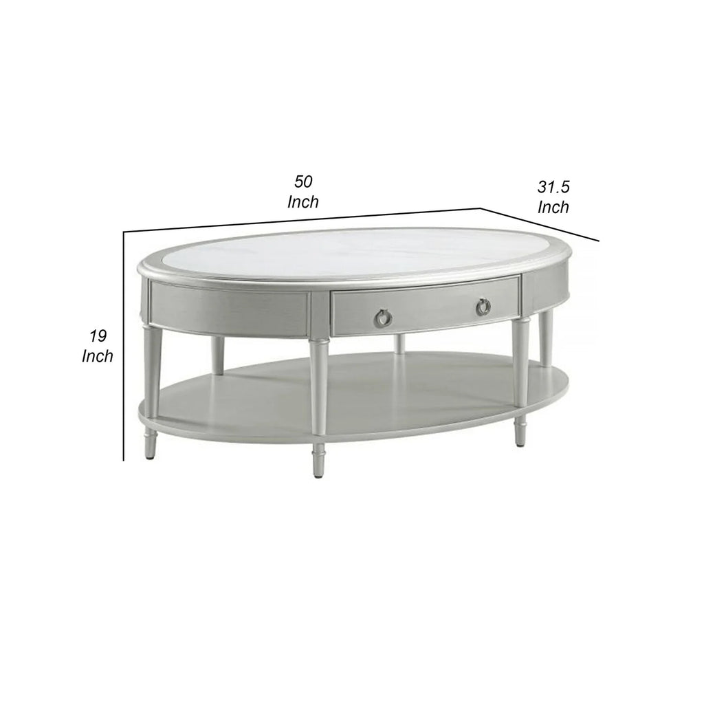 50 Inch Coffee Table with 1 Drawer F569