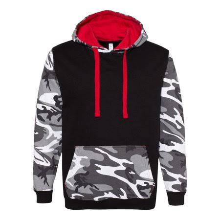 Black Camo Hooded Sweatshirt, Small C86915