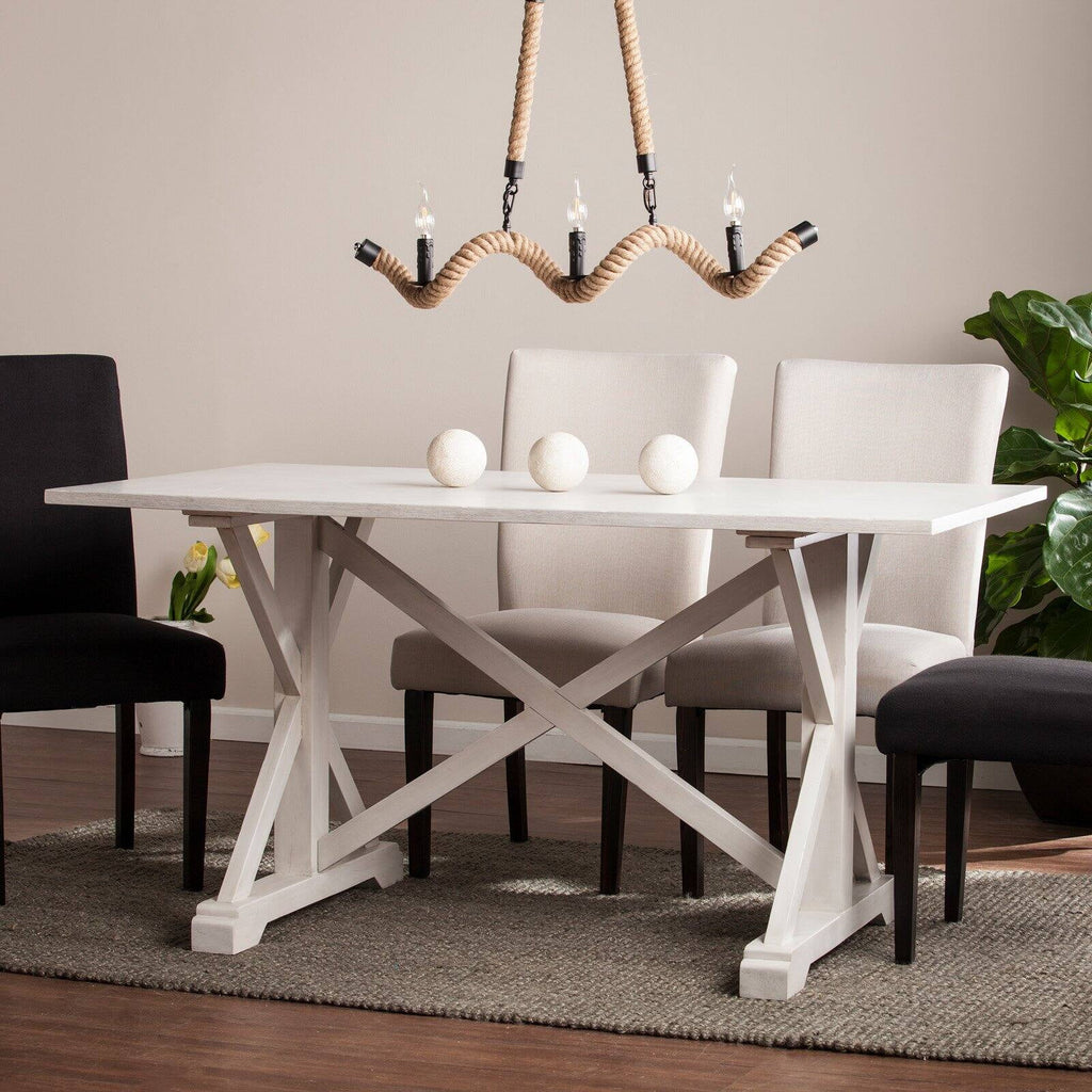 Farmhouse Dining Table in White G3809
