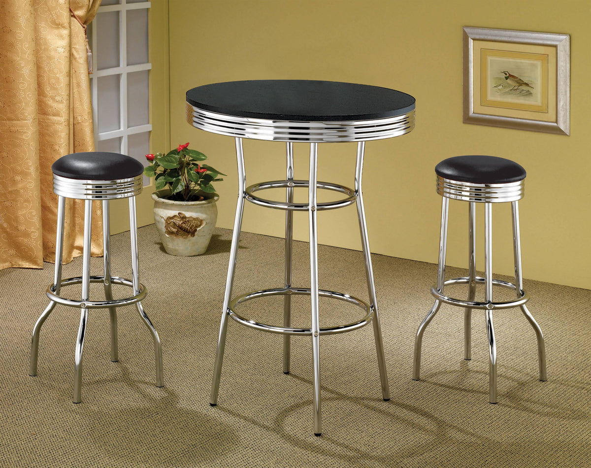 White Bar Stool Set of 2 L94201