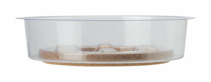 1.5 in. H x 8 in. Dia. Clear Cork/Plastic Hybrid Plant Saucer D801569