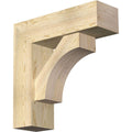 8x22W x 26x22D x 26x22H Douglas Fir Bracket with Offset Brace I6019