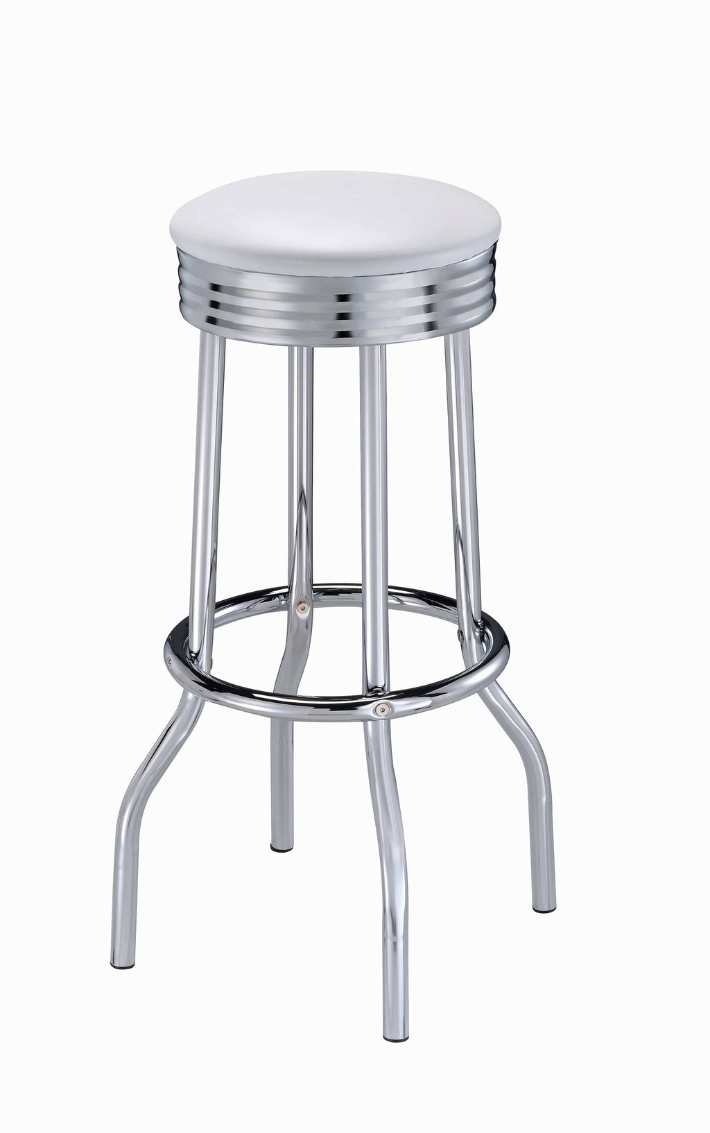 White Bar Stool Set of 2 L94201