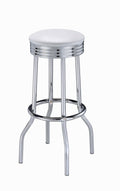 White Bar Stool Set of 2 L94201