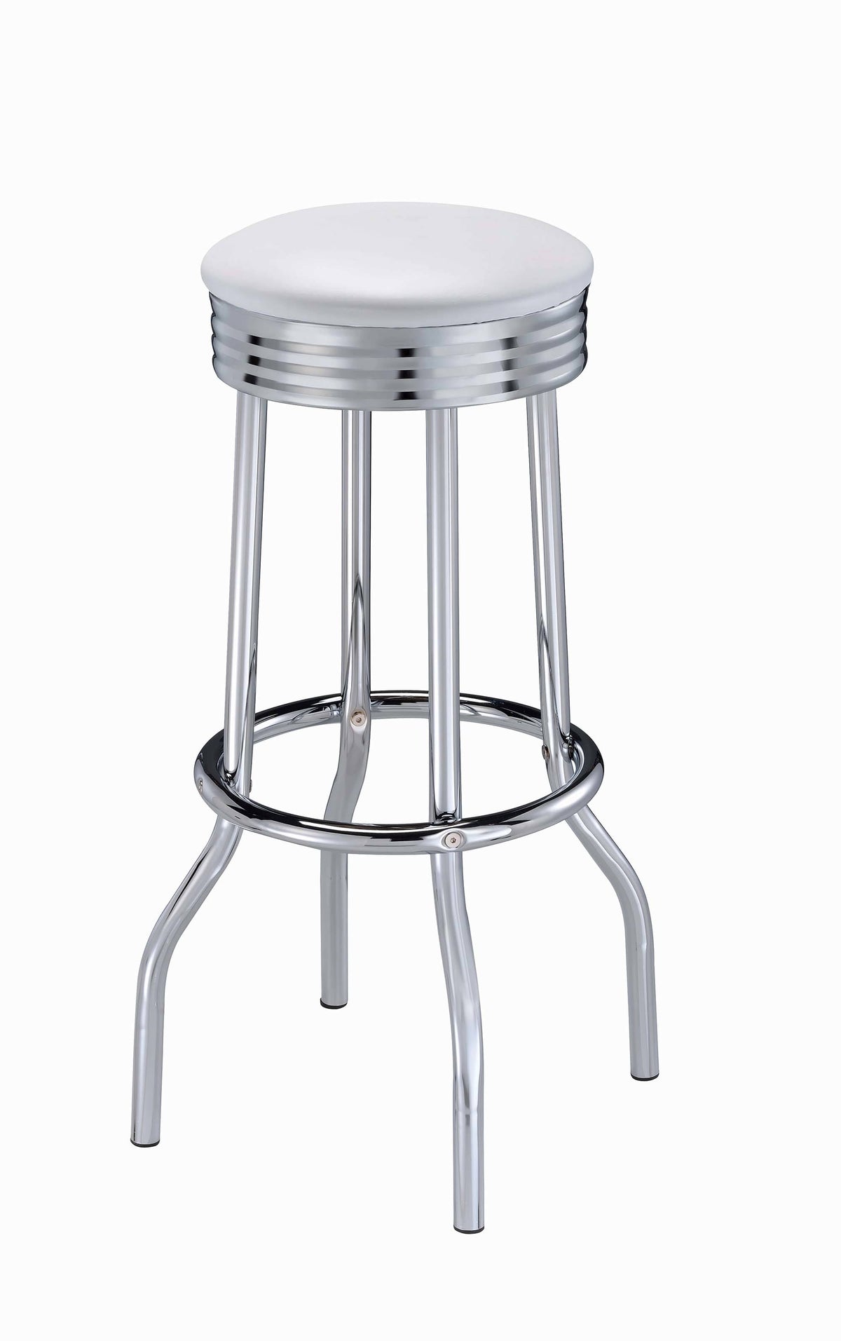 White Bar Stool Set of 2 L94201