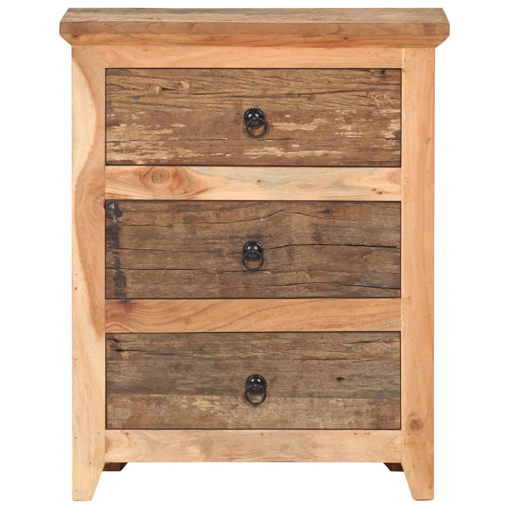 3 Drawer Acacia and Reclaimed Wood Sideboard P519