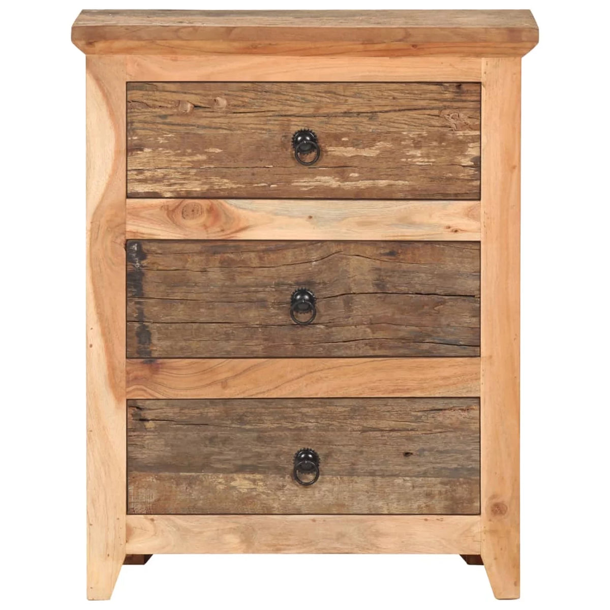 3 Drawer Acacia and Reclaimed Wood Sideboard P519