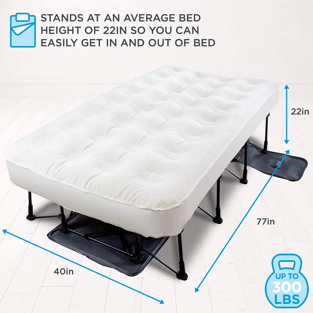 Self Inflating Twin Air Mattress with Built In Pump Y64063