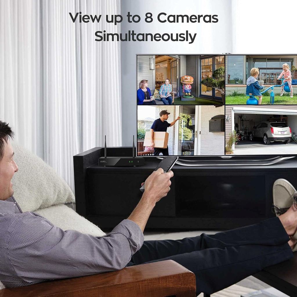 3MP Wireless Home Security Camera System with 4x 3MP Outdoor Cameras V470013