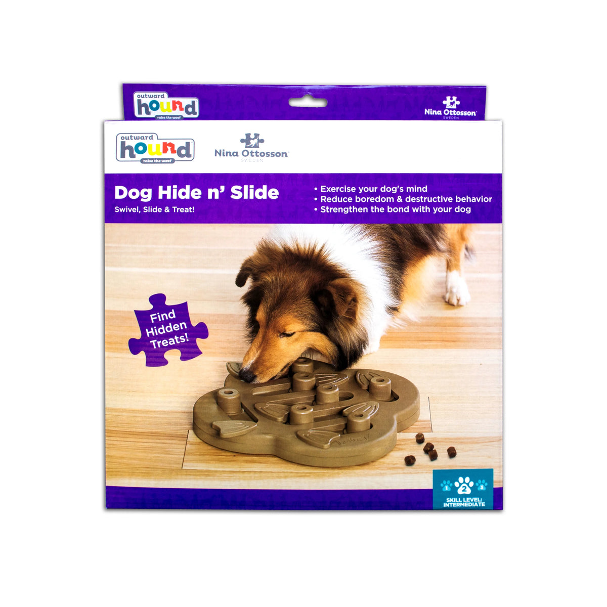 Tan Interactive Treat Puzzle Dog Toy H9535