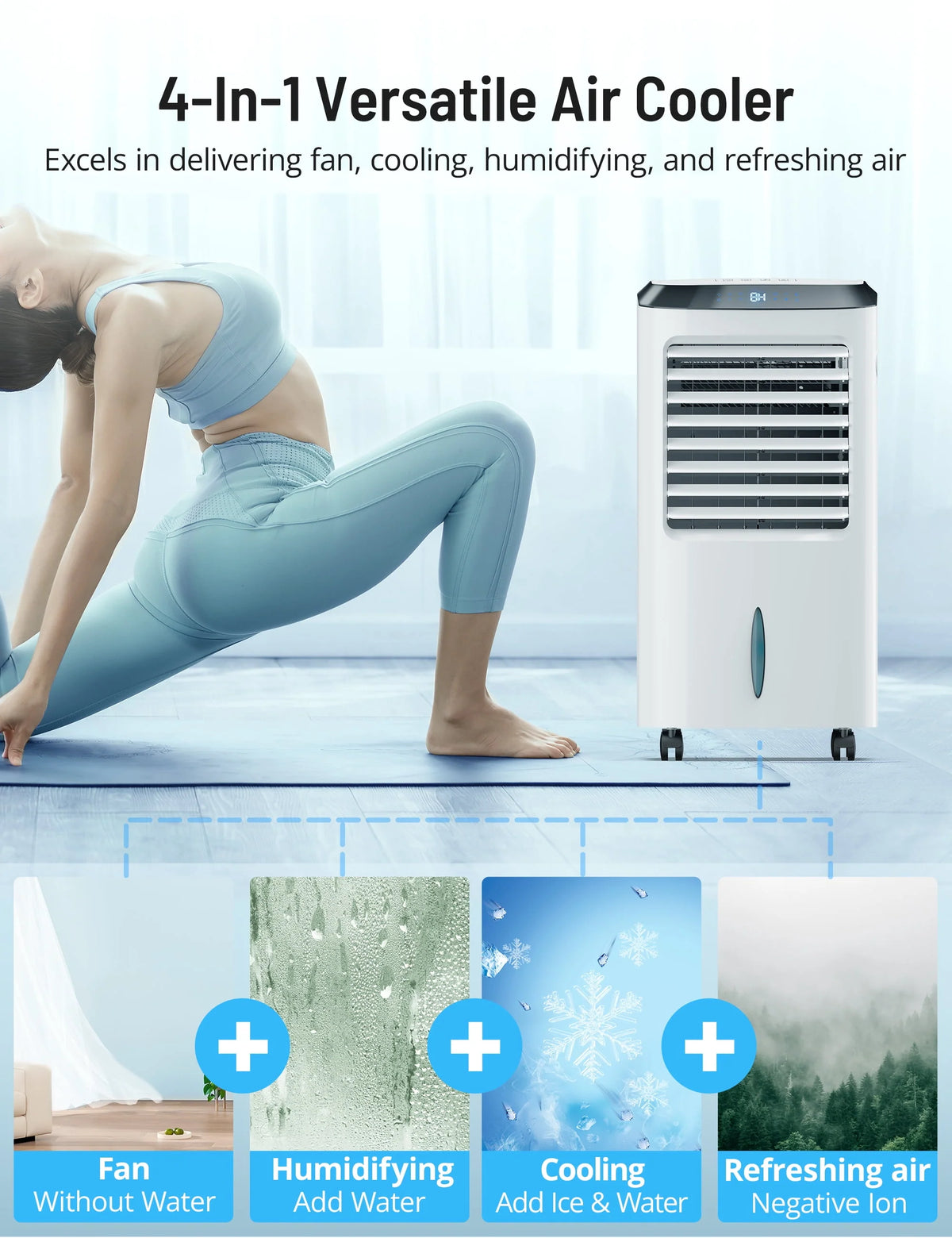 4-in-1 Evaporative Air Cooler with Remote J1647