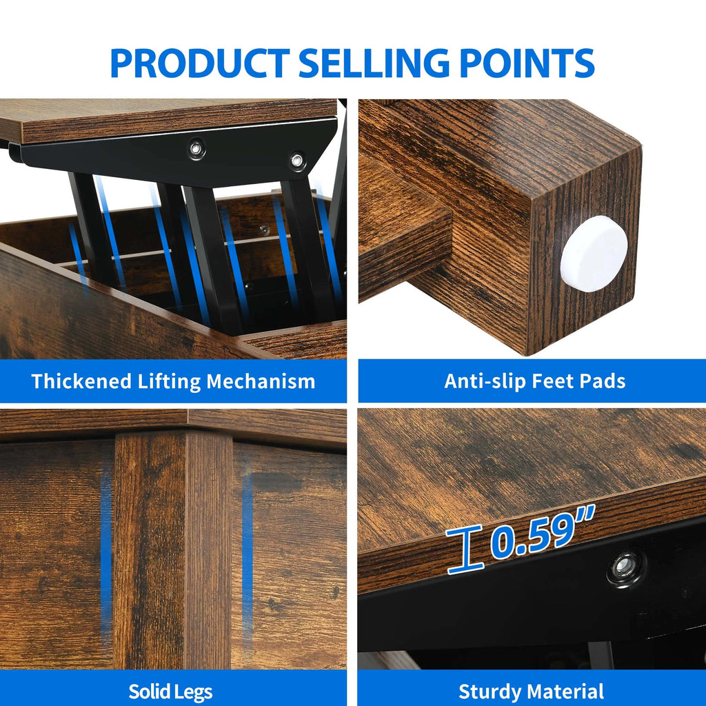 Lift Top Coffee Table with Storage P4271