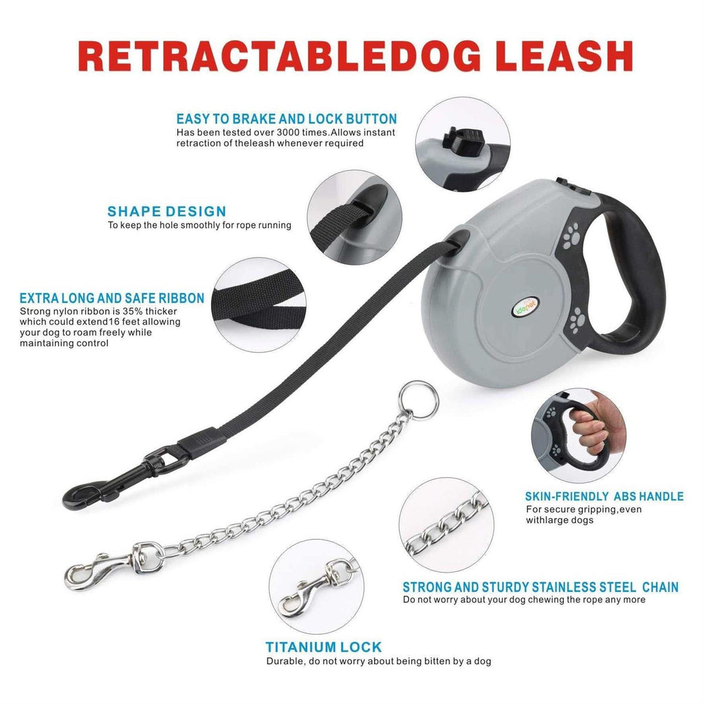 Heavy Duty Retractable Dog Leash 16ft F681777