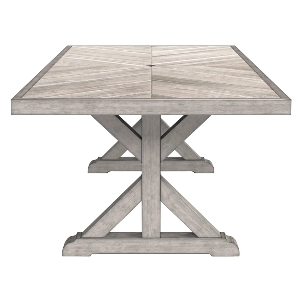Beige Trestle Patio Dining Table H9432