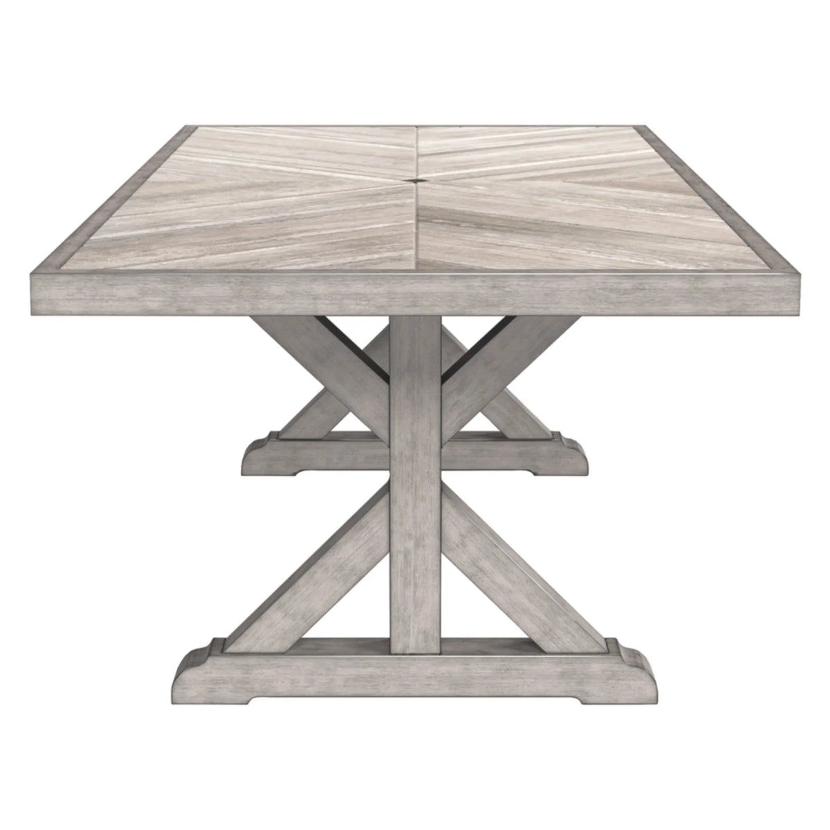 Beige Trestle Patio Dining Table H9432