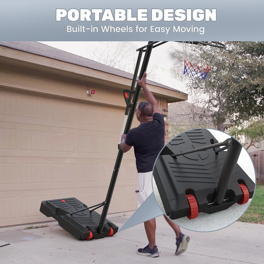 Portable Basketball Hoop & Goal with Height Adjusted 7.6 - 10 ft S8942