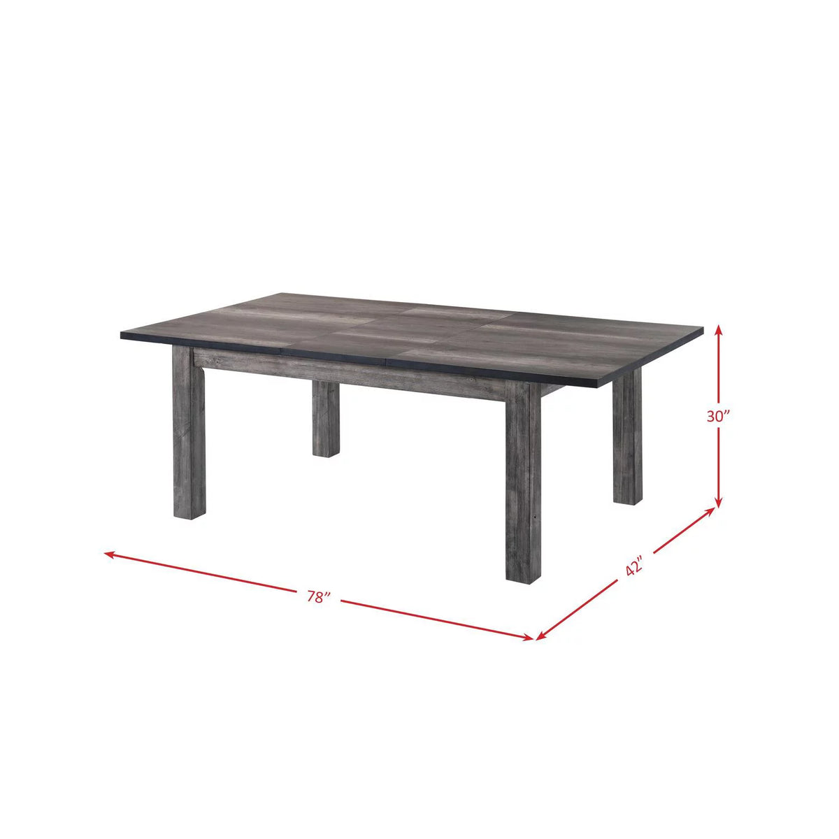 Extendable Dining Table in Gray Oak O58392