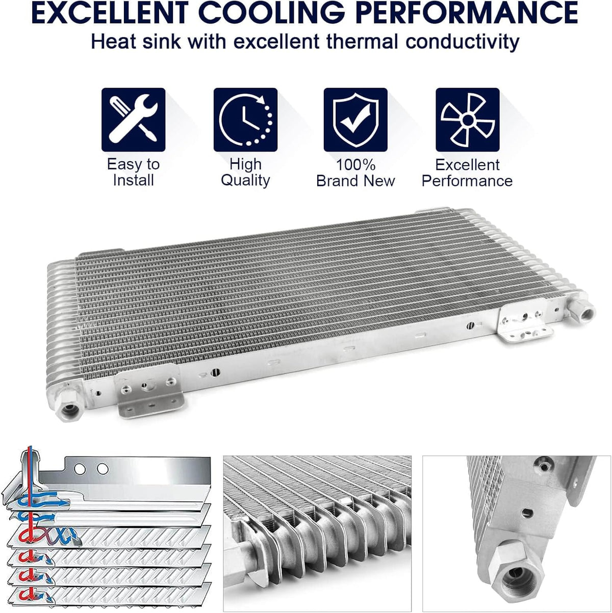 Transmission Oil Cooler Kit with Mounting Hardware D264