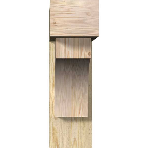 8x22W x 26x22D x 26x22H Douglas Fir Bracket with Offset Brace I6019