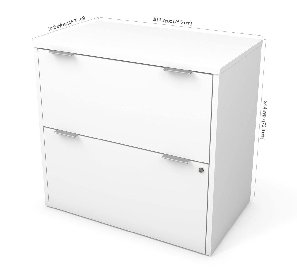 White 2-Drawer Lateral File Cabinet I711542