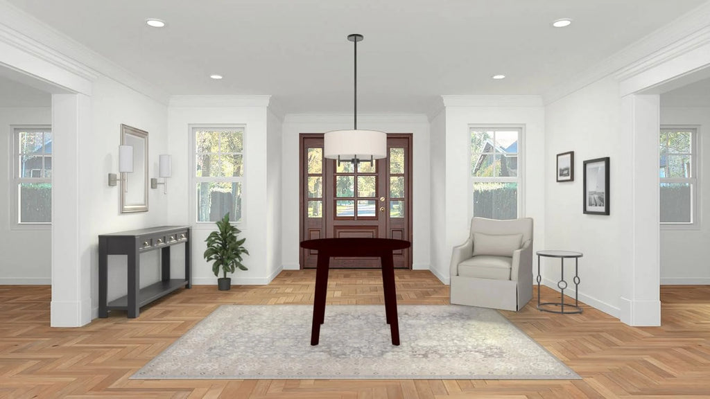 Round Dining Table Dark Brown C7185
