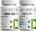 Magnesium Glycinate & Citrate 500mg Veggie Capsules B199583