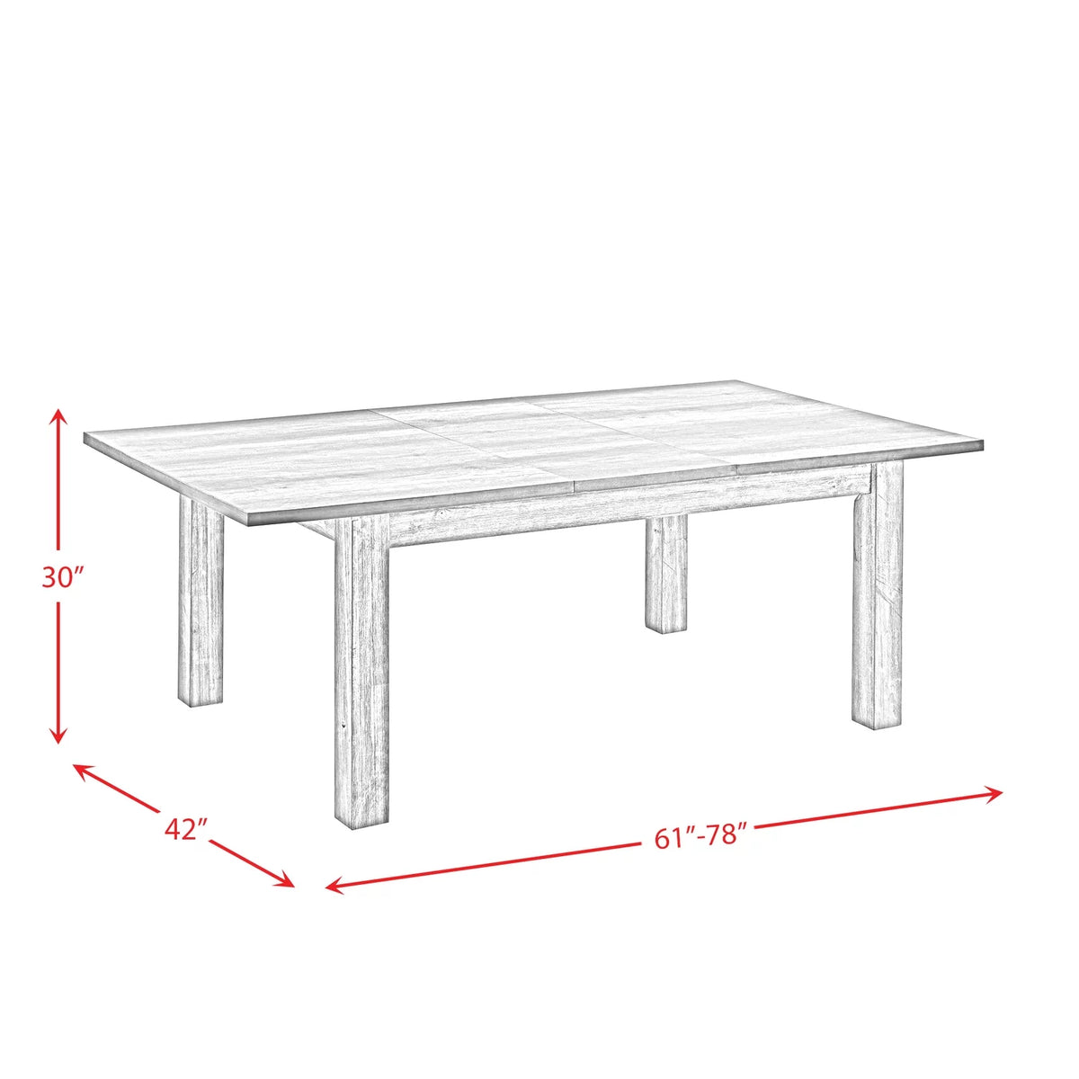 Extendable Dining Table in Gray Oak O58392