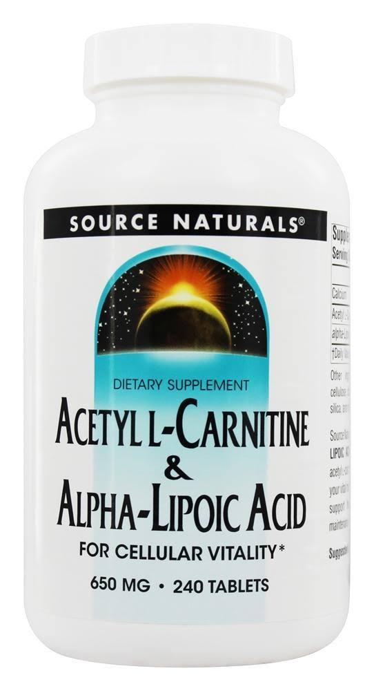 Acetyl LCarnitine & AlphaLipoic Acid 650 mg. 240 Tablets K356