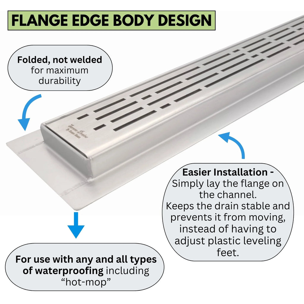 Rectangle Shower Floor Drain with Hair Catcher T470233