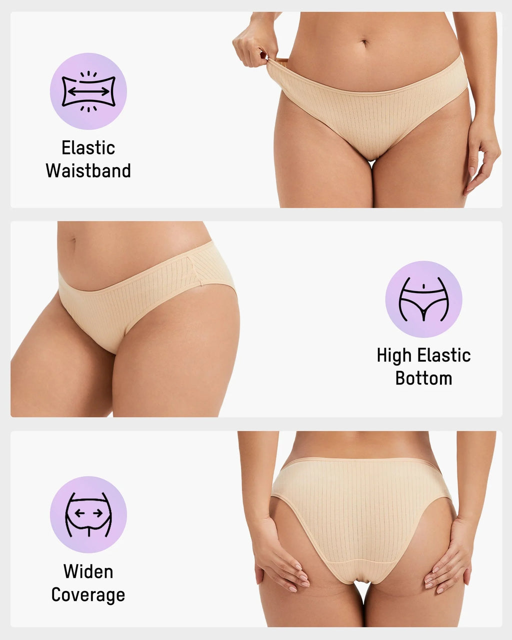Cotton Low-Waist Briefs 4 Pack B538