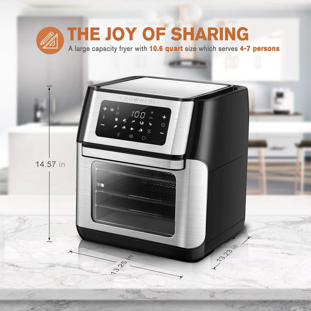 10.6 Quart 10-in-1 Air Fryer Toaster Oven with Rotisserie and Dehydrator Z111760