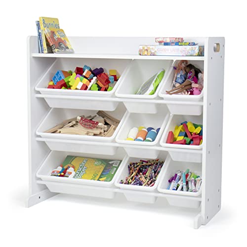 Natural White Toy Storage Organizer with 9 Bins I8712