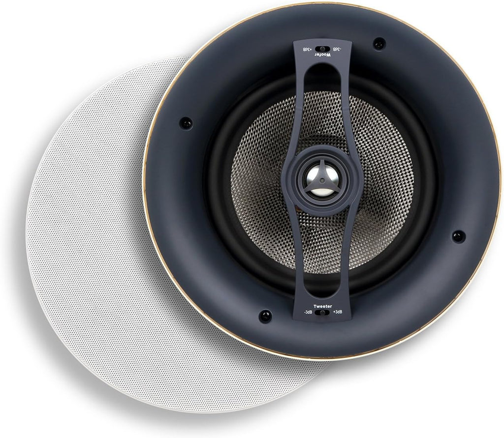 White 8 Inch 2-Way in Ceiling in Wall Speaker C55105