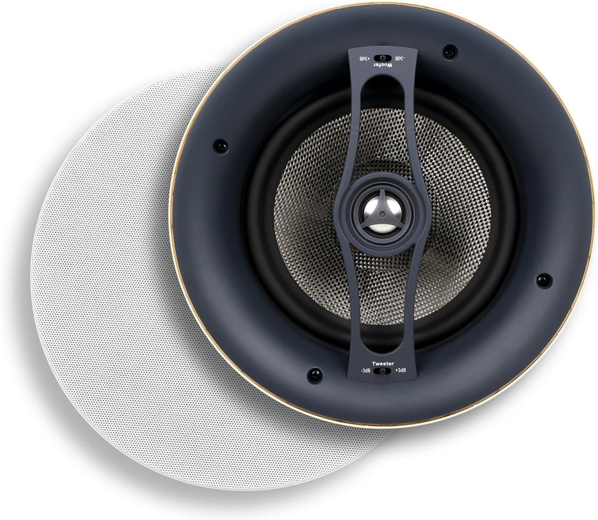 White 8 Inch 2-Way in Ceiling in Wall Speaker C55105