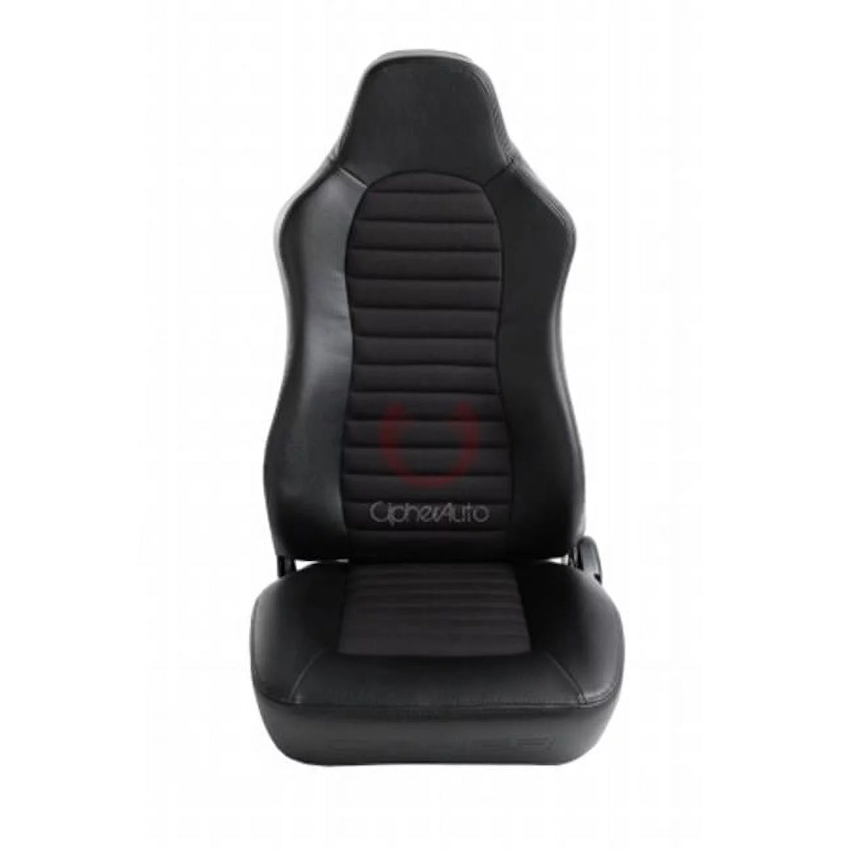 Black Leatherette with Fabric Insert Universal Jeep Seats - Pair M31962