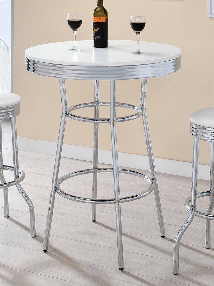 White Bar Stool Set of 2 L94201