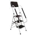 Folding 3-Step Safety Step Ladder with Padded Side Handrails V132