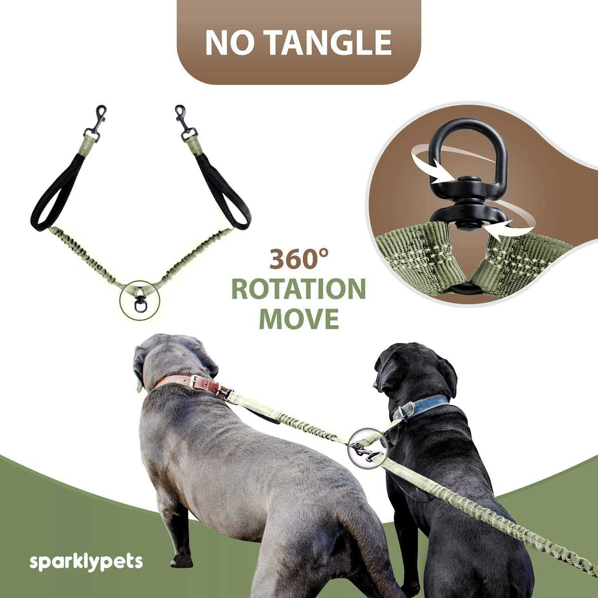 Hands Free Double Dog Leash Q9740